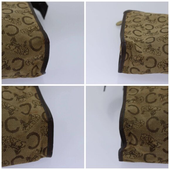 CELINE C Macadam Canvas Clutch Bag Beige Auth - Picture 16 of 16